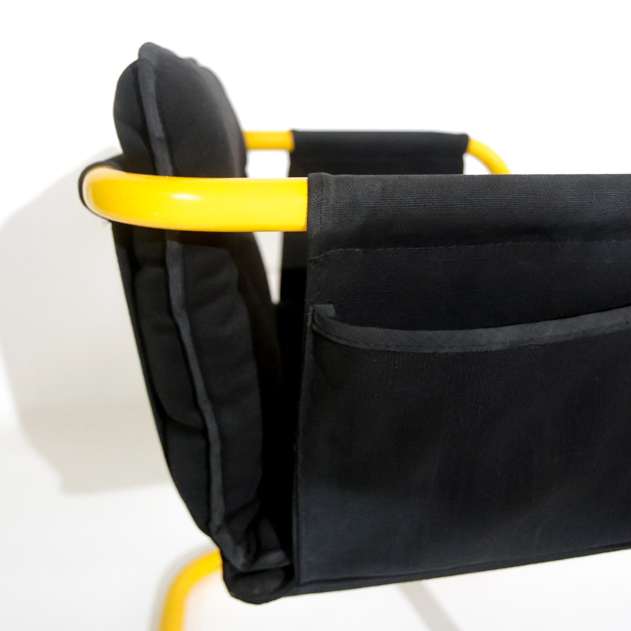 Postmodern Cantilever Yellow Tubular Frame Armchair, Italy, 1970s