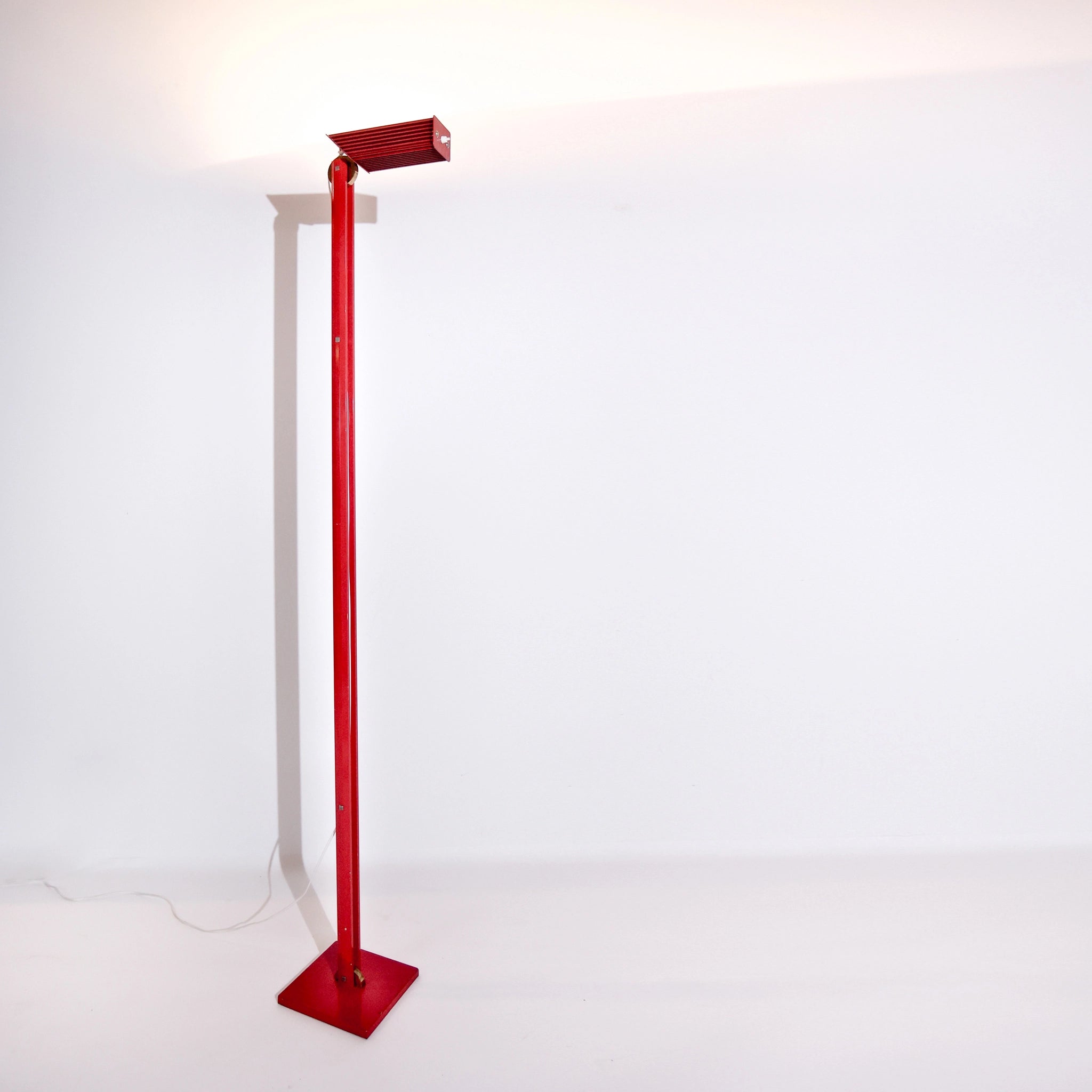 Bright Red Floor Lamp, 1980s