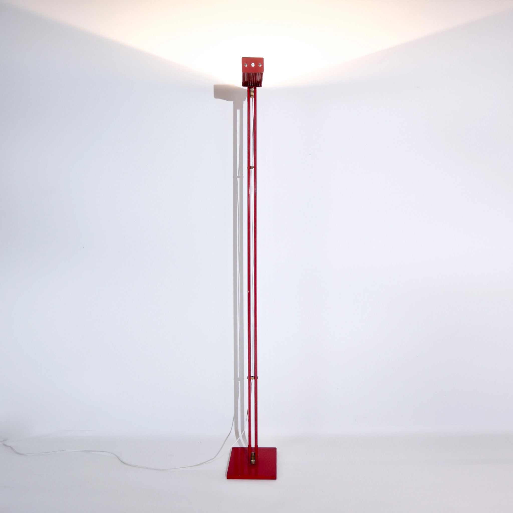 Bright Red Floor Lamp, 1980s