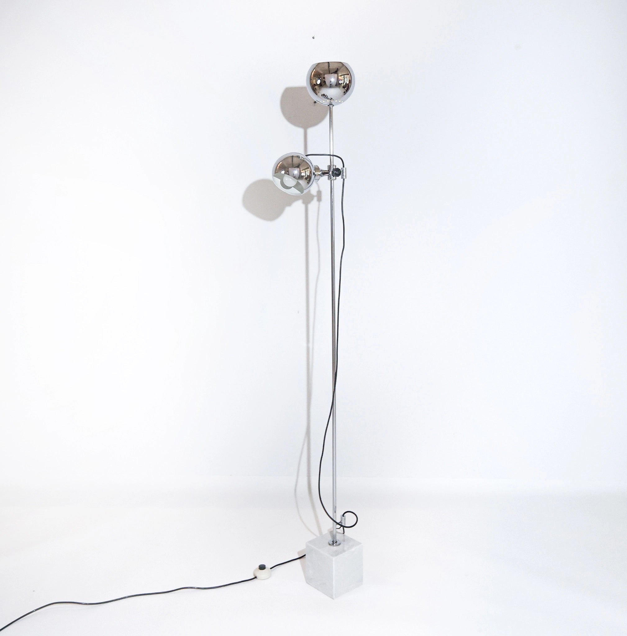 1970s Goffredo Reggiani Italian Chrome Eyeball Floor Lamp