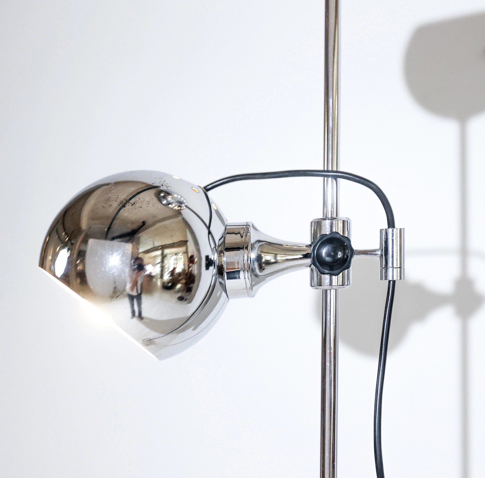 1970s Goffredo Reggiani Italian Chrome Eyeball Floor Lamp