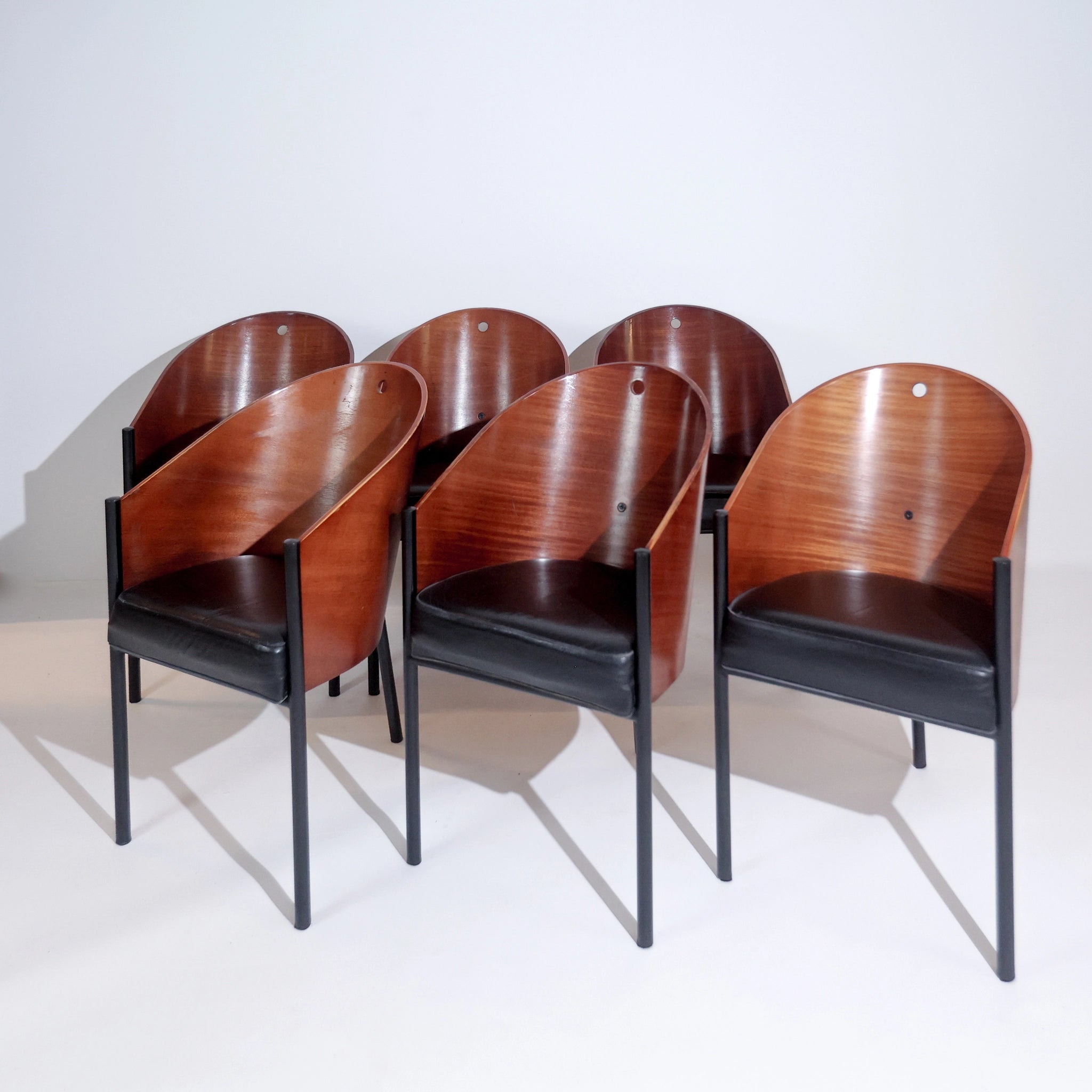 Set of 6 Philippe Starck Costes Chairs for Driade, 1984