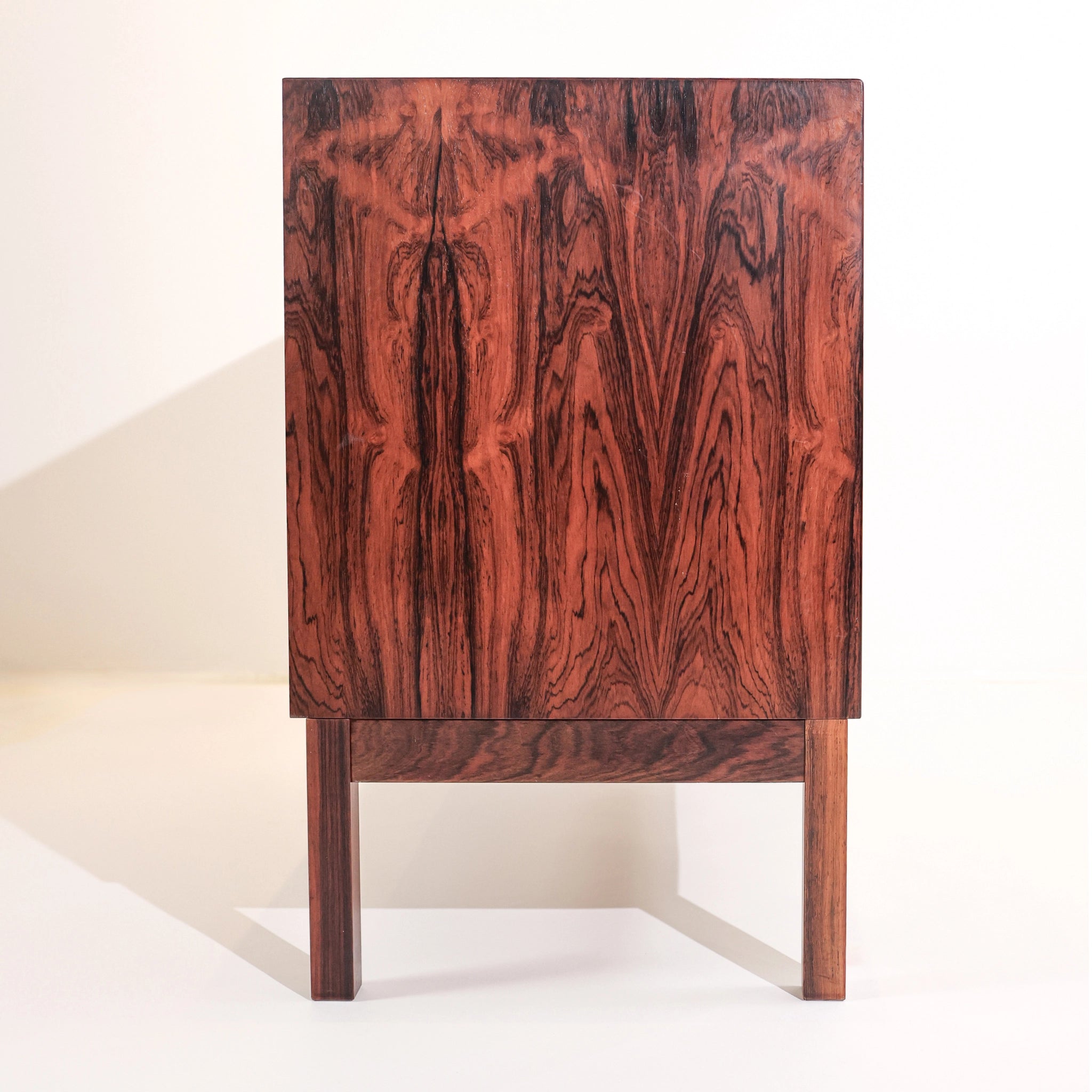 Swedish Rosewood Dresser with Brass Handles