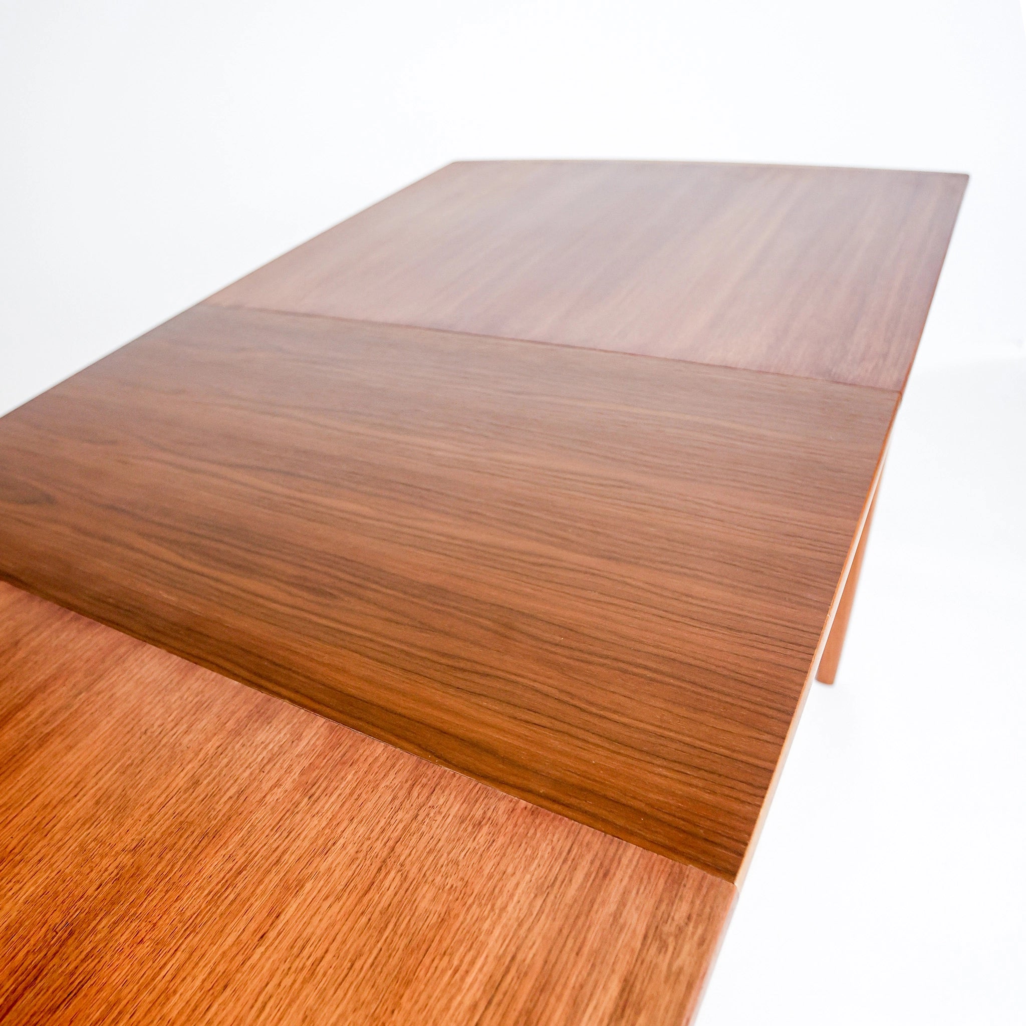 Rectangular Mid-Century Scandinavian Teak Dining Table with Hidden Extension