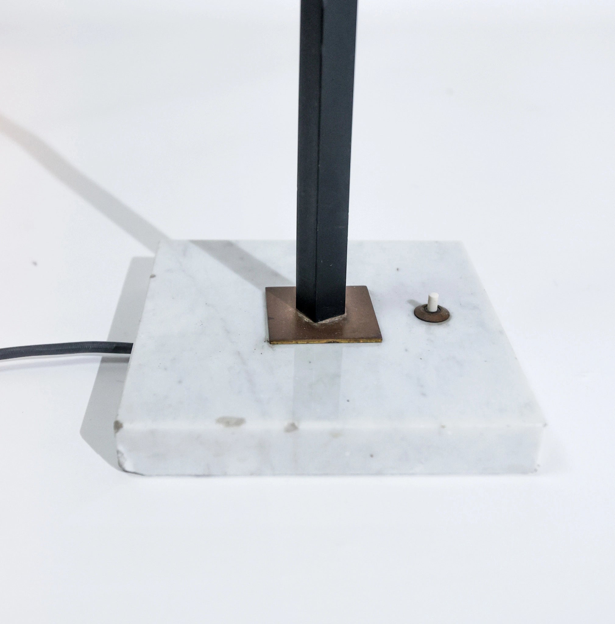 Mid-Century Italian Stilnovo Floor Lamp with Opaline Globes and Marble Base