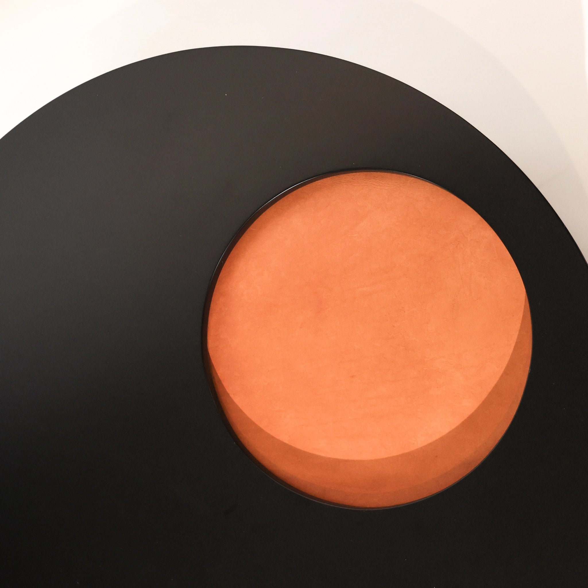 Postmodern Italian Round Coffee Table with Storage