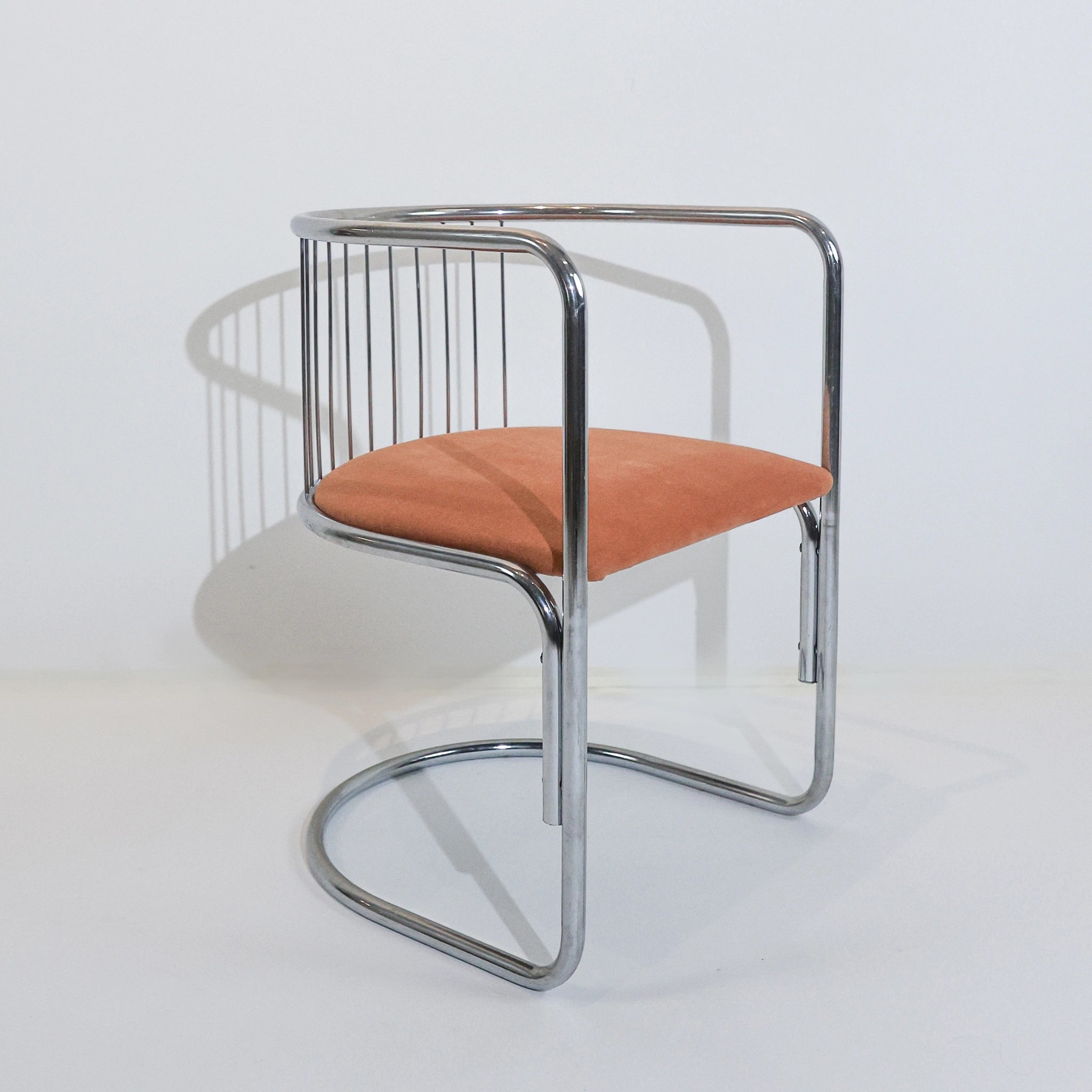 Set of Four Metal Cantilever Chairs, 1980s
