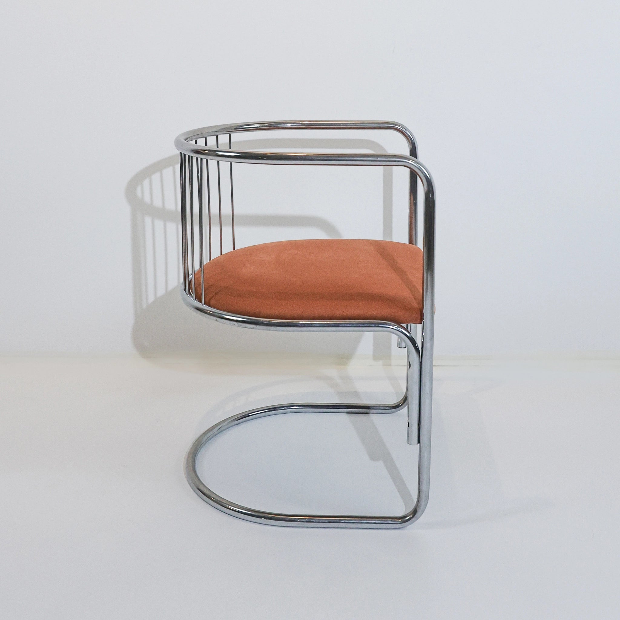 Set of Four Metal Cantilever Chairs, 1980s