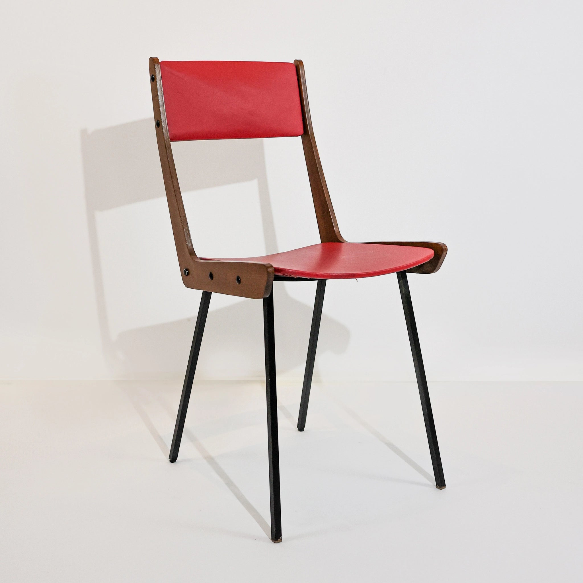 Set of Six Chairs by Carlo Ratti, Italy, 1950s