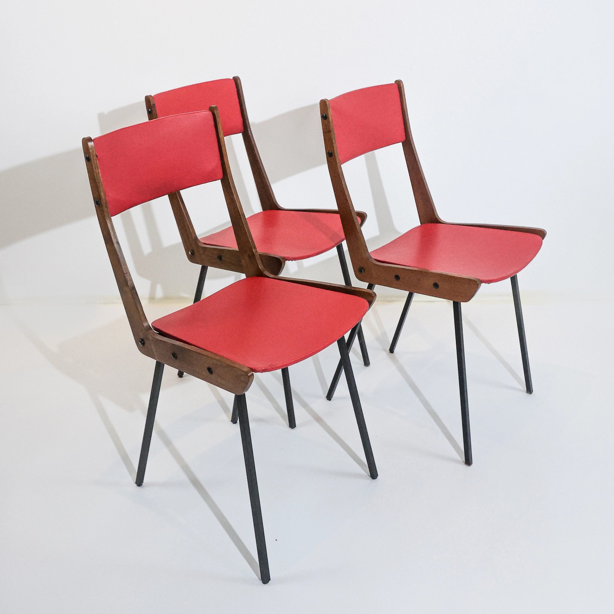 Set of Six Chairs by Carlo Ratti, Italy, 1950s