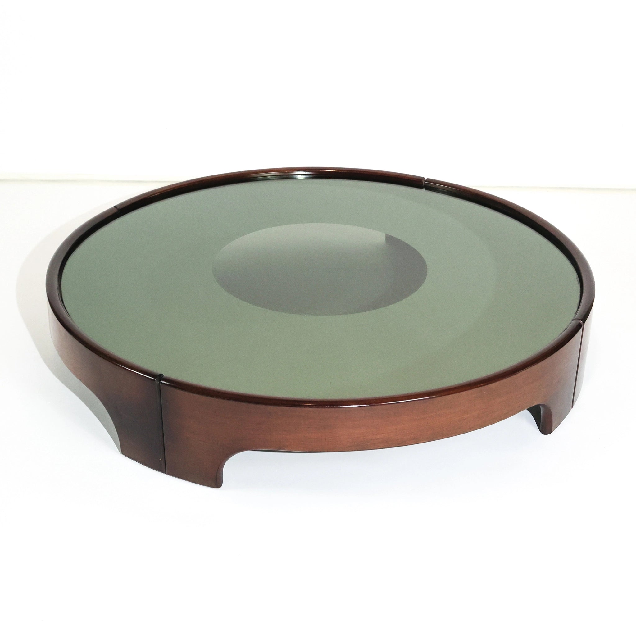 Tito Agnoli Sormani Low Round Coffee Table for Cinova,Italy, 1970s