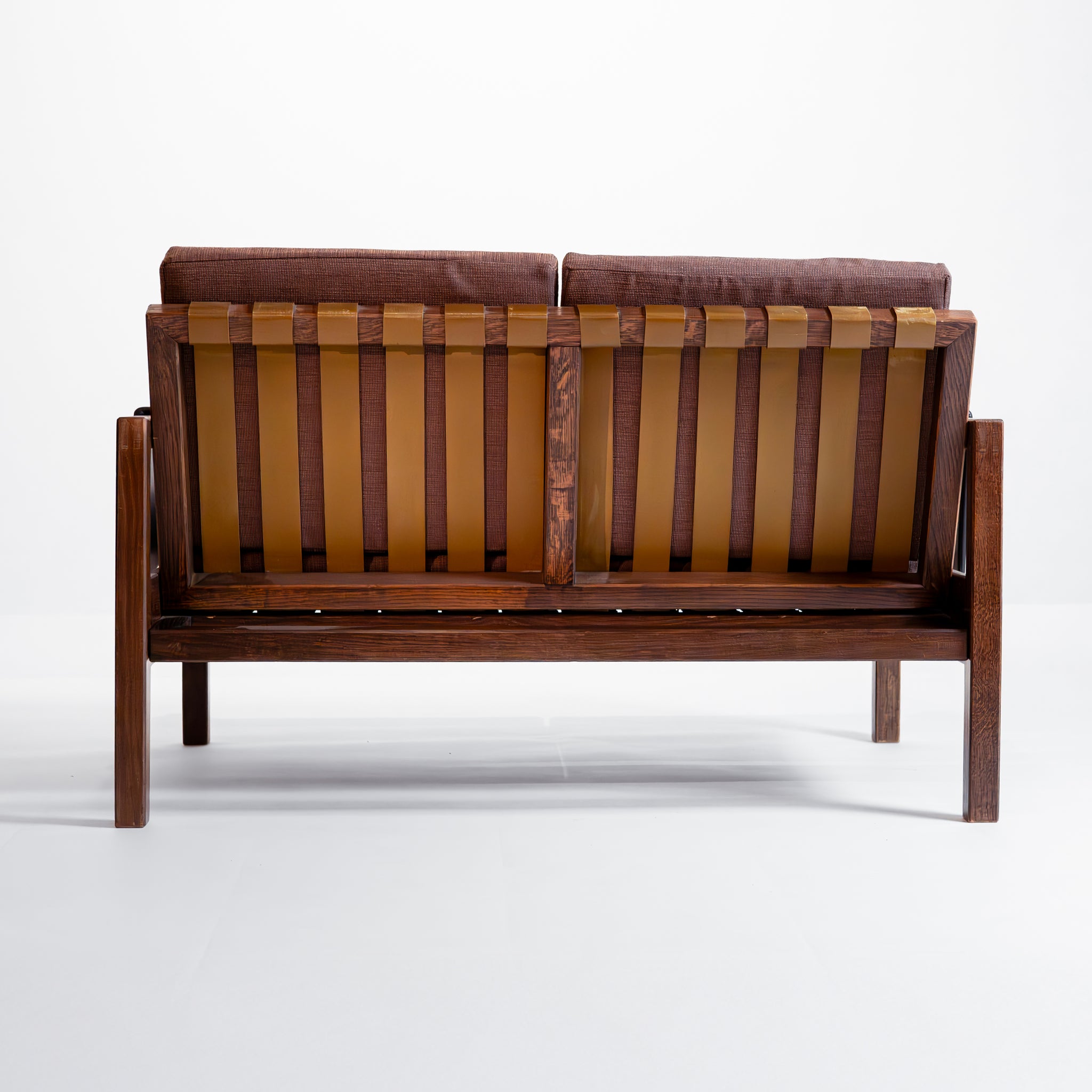 Two-Seater Sofa in Wenge Wood by Georges Van Rijk for Beaufort, Belgium, 1960s