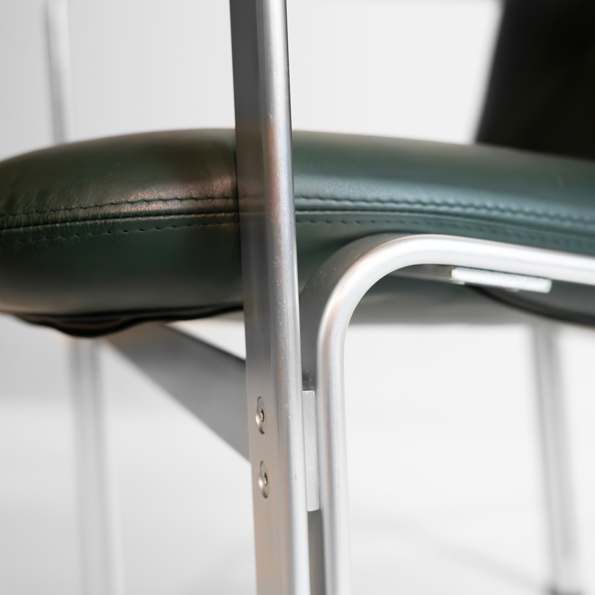 Vintage Office Chair by Karl-Erik Ekselius in Green Leather, 1970s