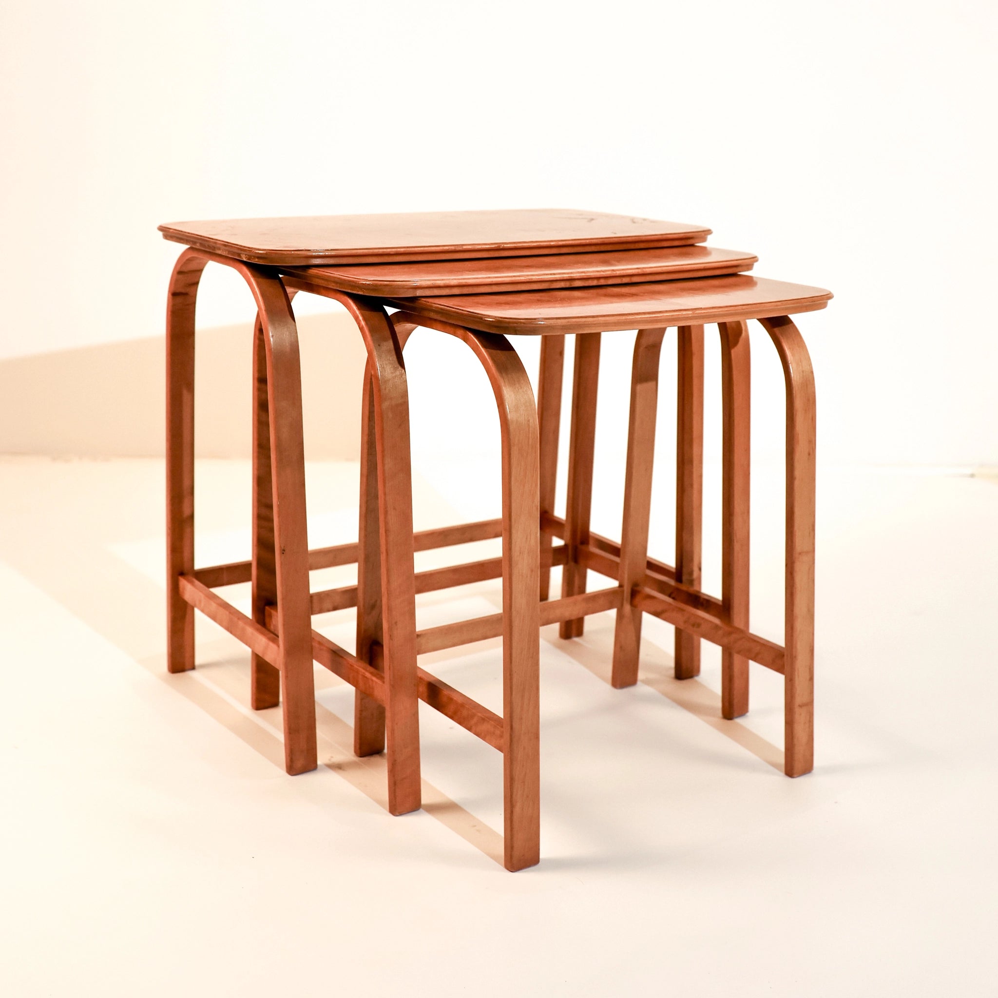 Axel Larsson Set of Nesting Tables for Bodafors, 1930s