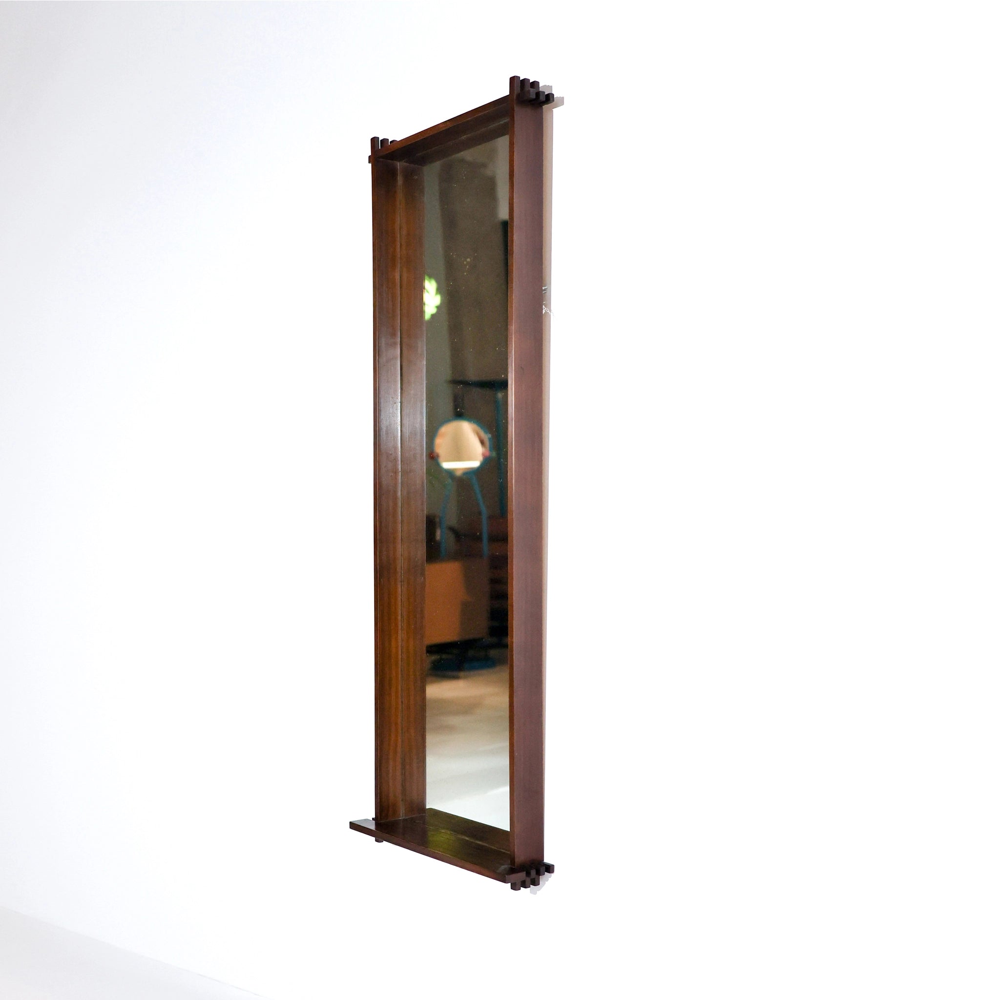 Mid-Century Danish Wall Teak Mirror