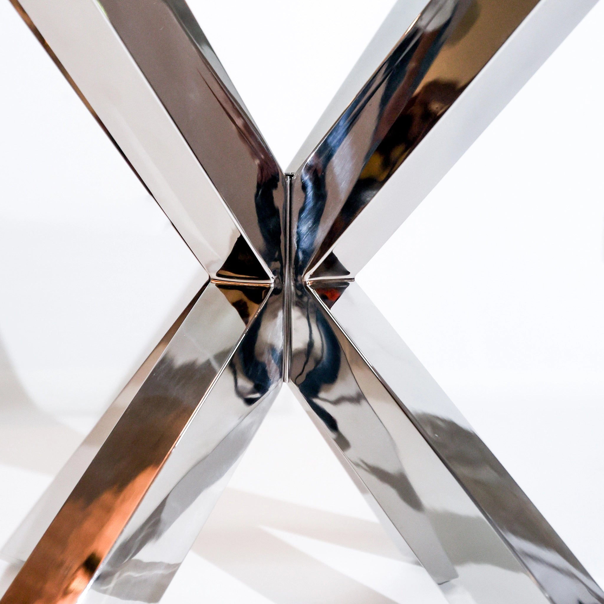 Italian “Starlight” Coffee Table with Glass Top and Metal Legs