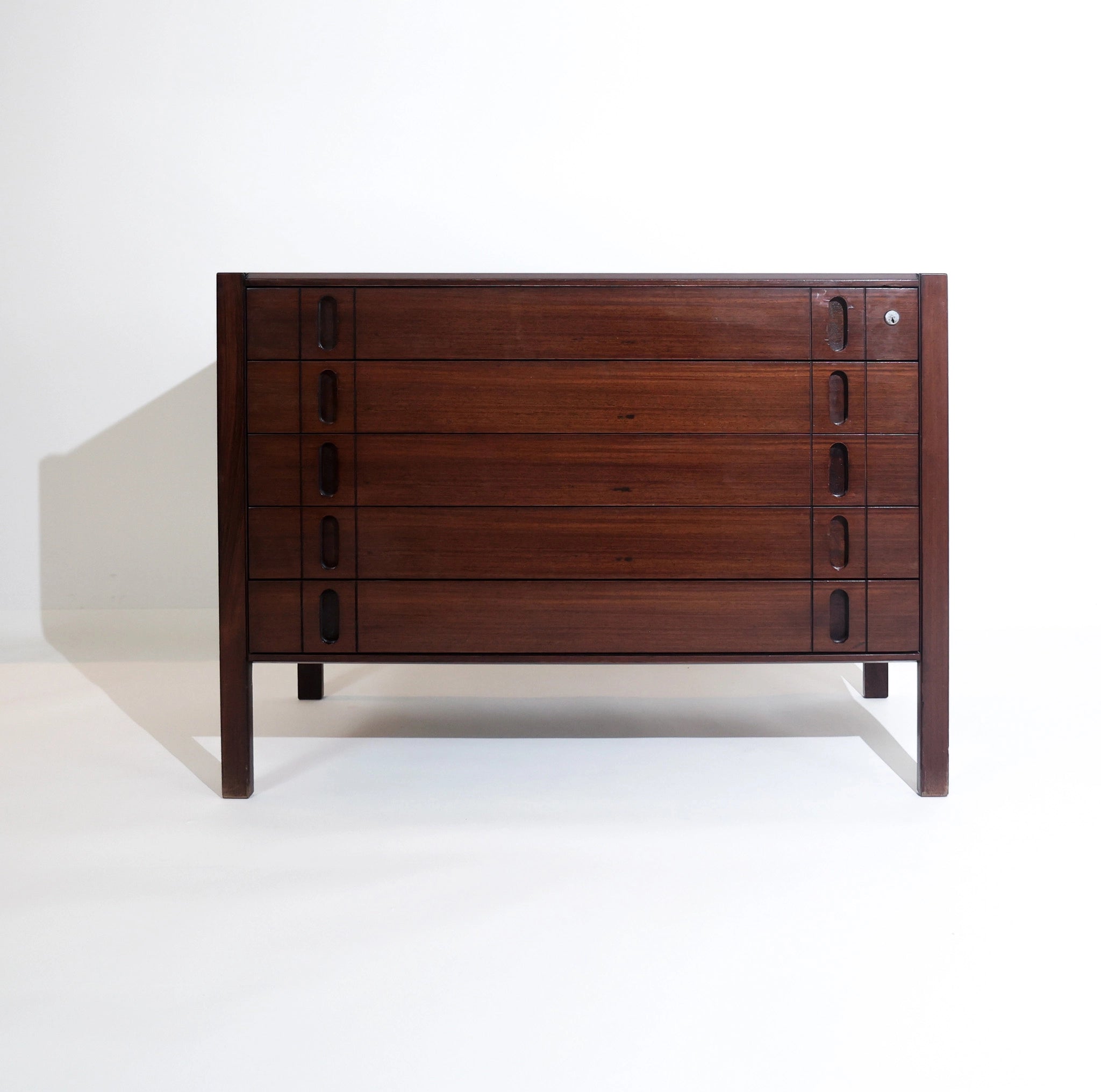 Mid-Century Italian Walnut Chest of Drawers by Giovanni Ausenda for Stilwood, 1960s