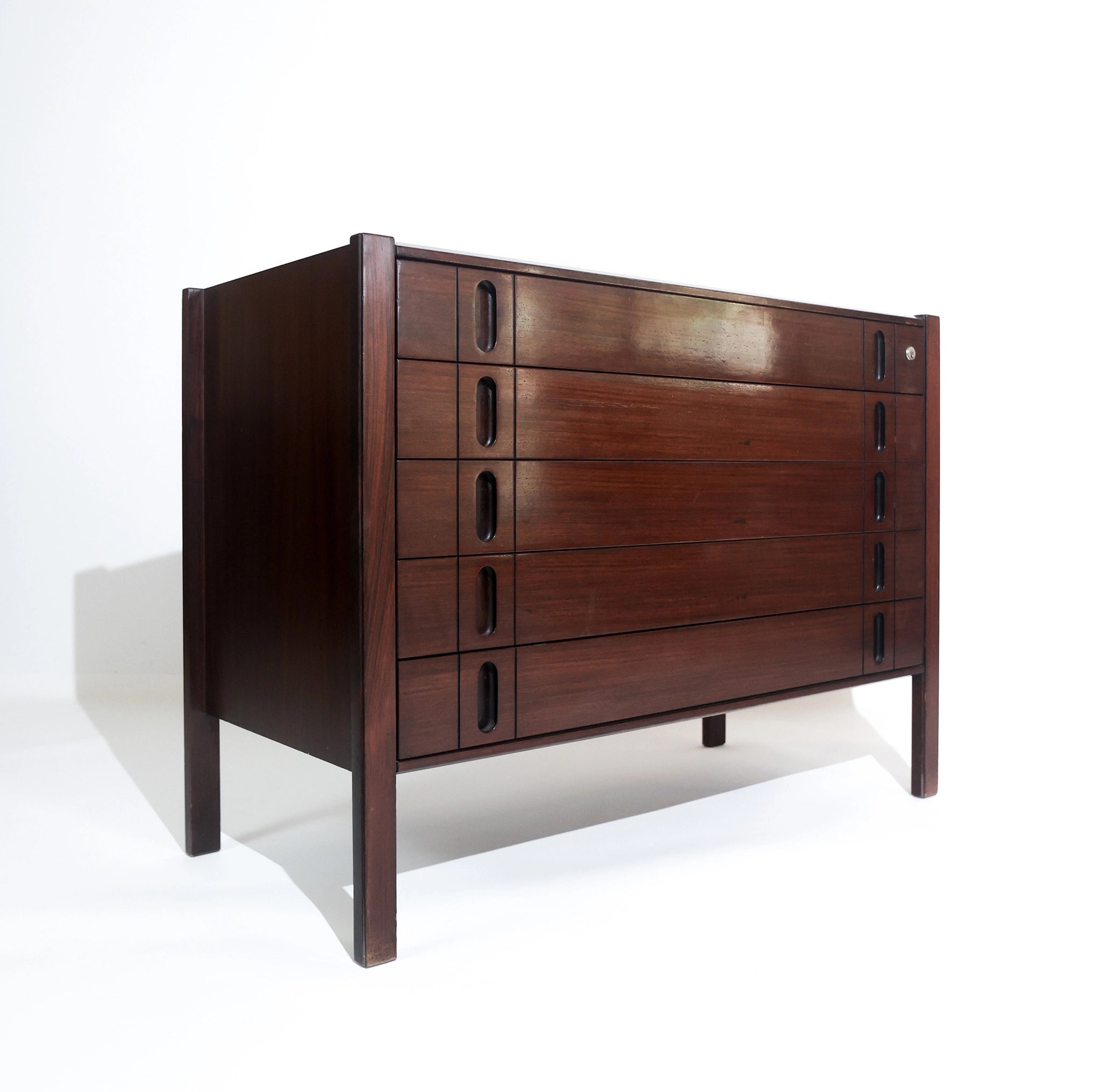 Mid-Century Italian Walnut Chest of Drawers by Giovanni Ausenda for Stilwood, 1960s