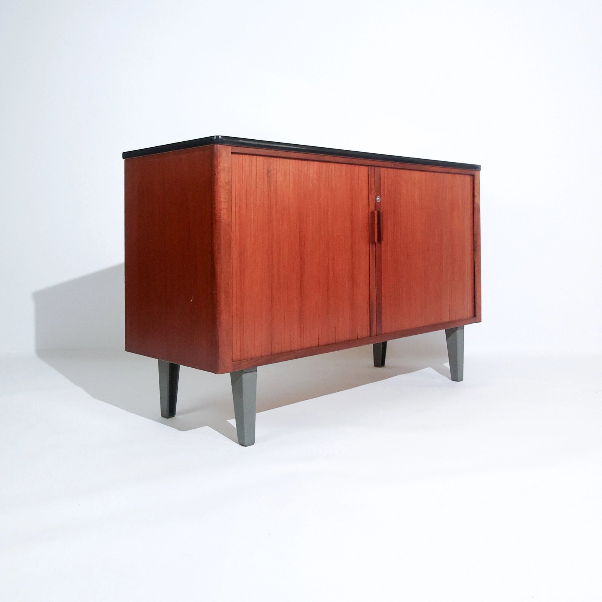 Mid-Century Scandinavian Teak Sideboard with Sliding Doors