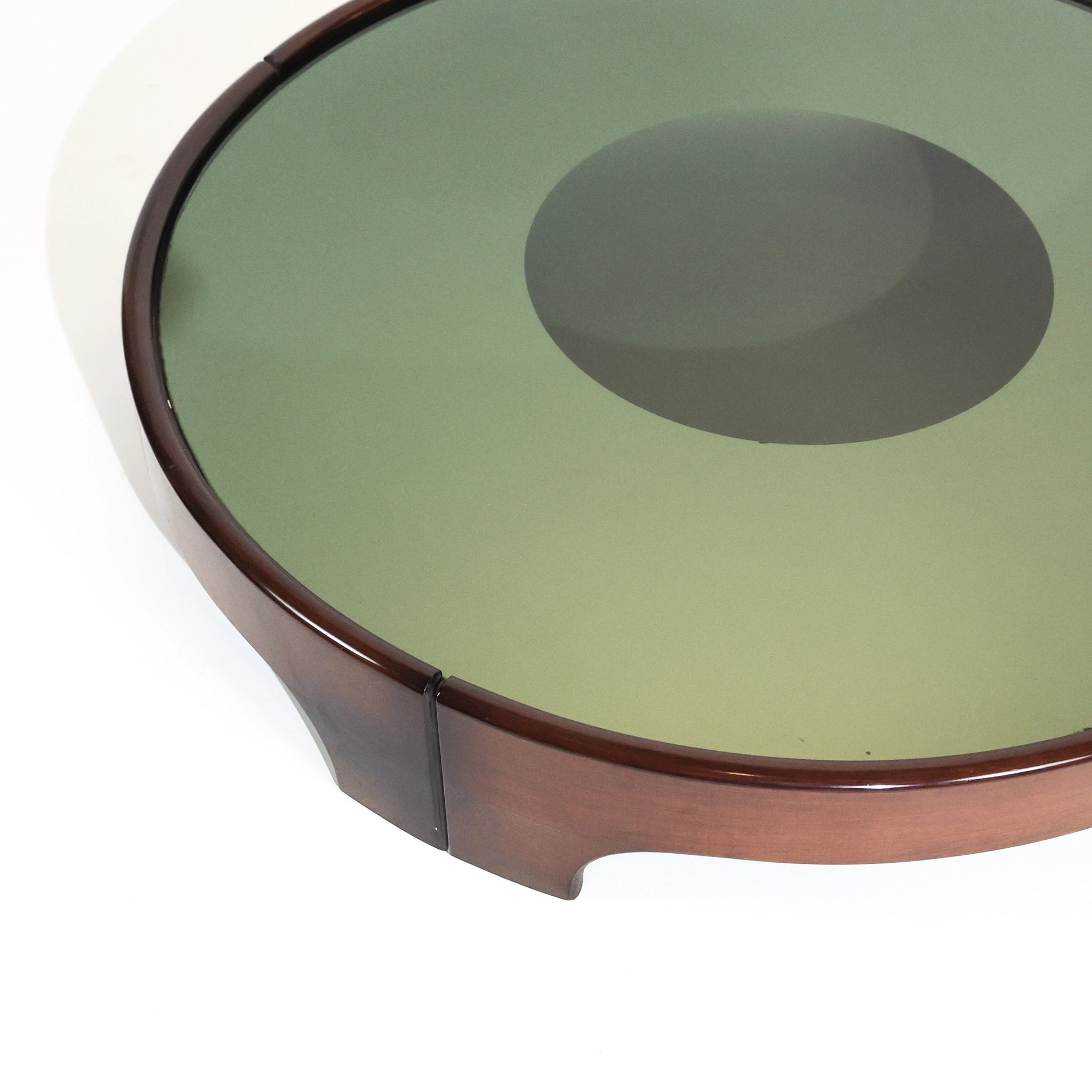 Tito Agnoli Sormani Low Round Coffee Table for Cinova,Italy, 1970s