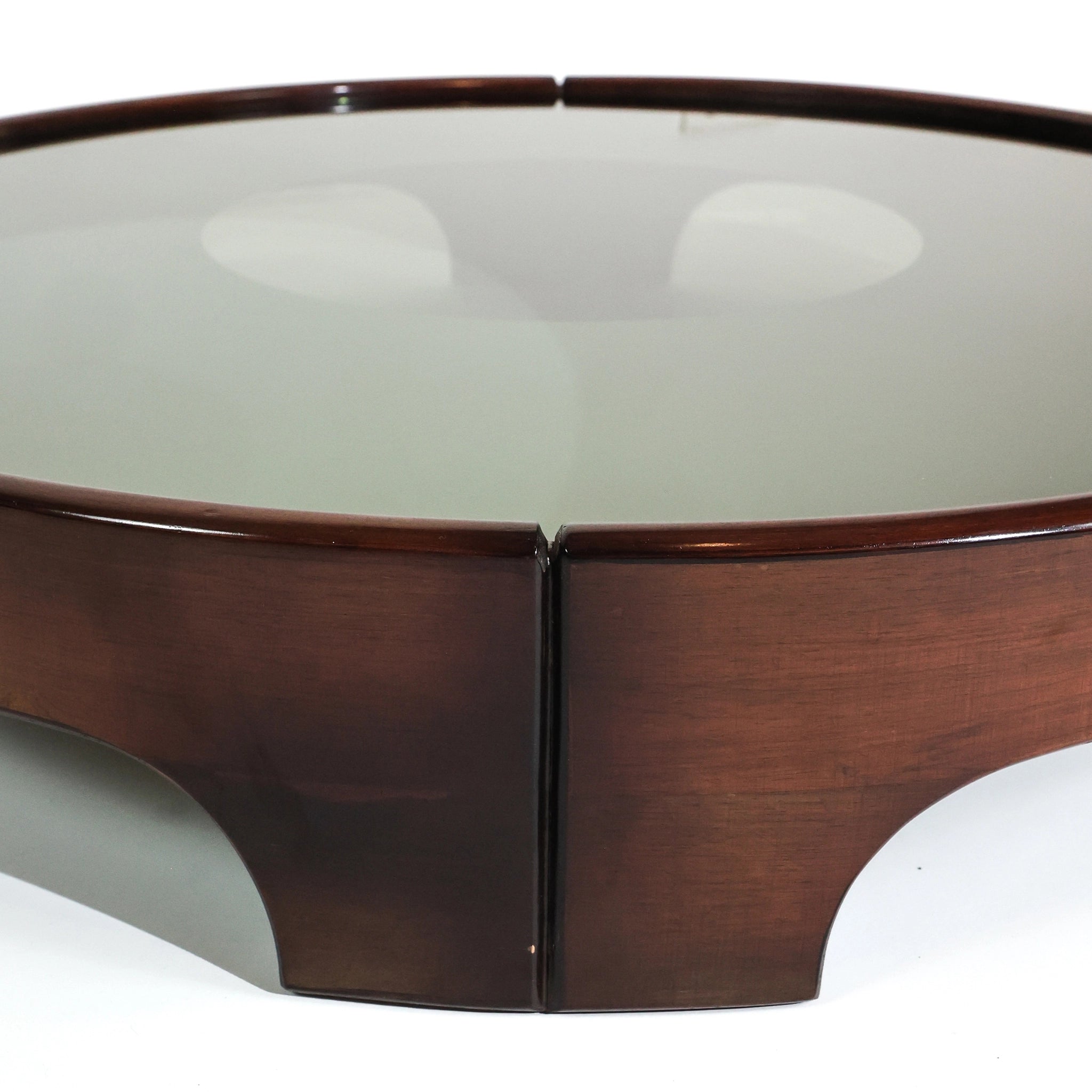 Tito Agnoli Sormani Low Round Coffee Table for Cinova,Italy, 1970s