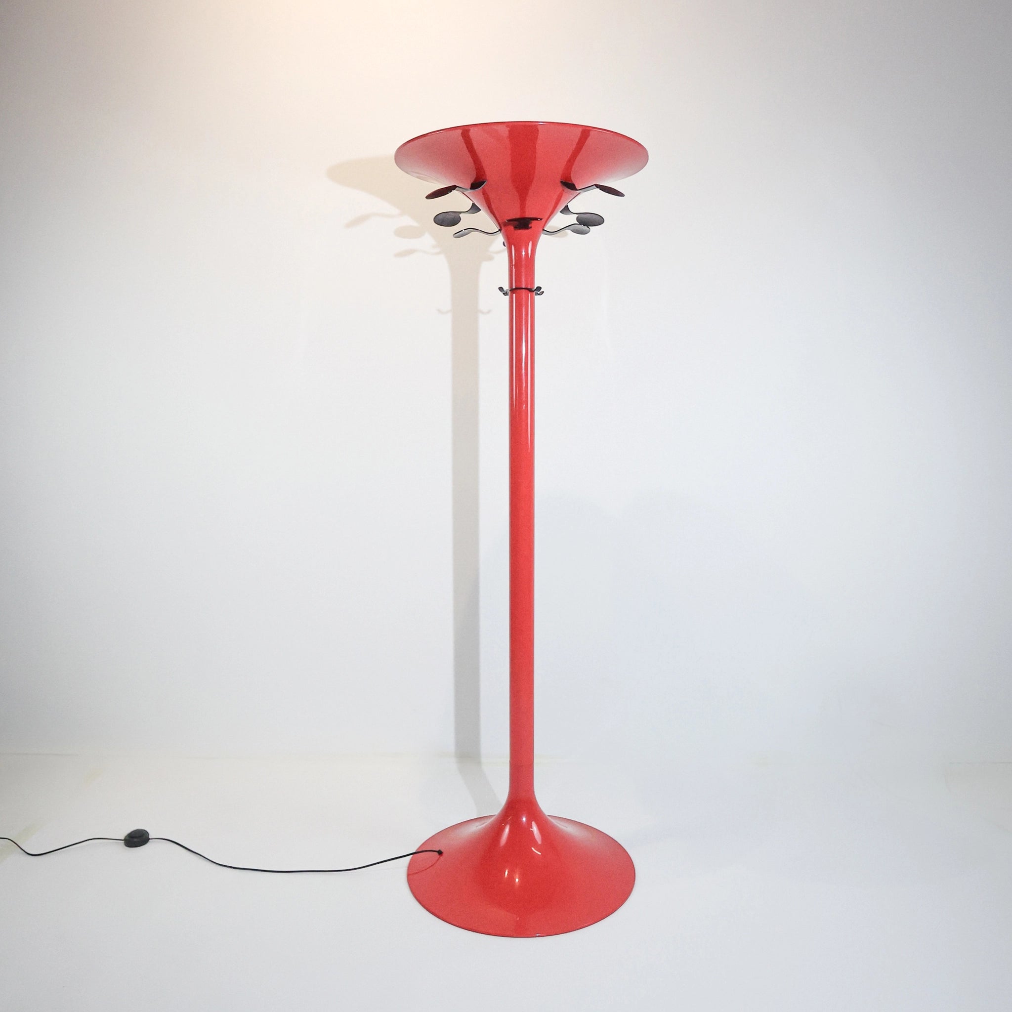 Bright Red Coat Stand- Floor Lamp by BBPR for Kartell, 1970s
