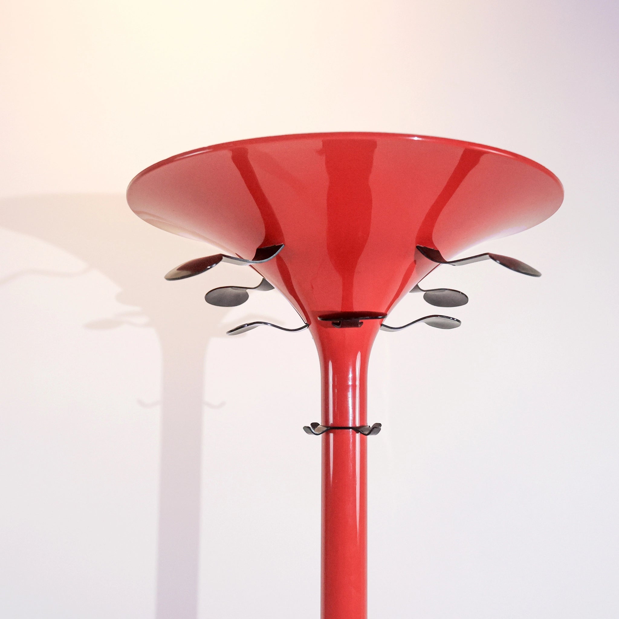 Bright Red Coat Stand- Floor Lamp by BBPR for Kartell, 1970s