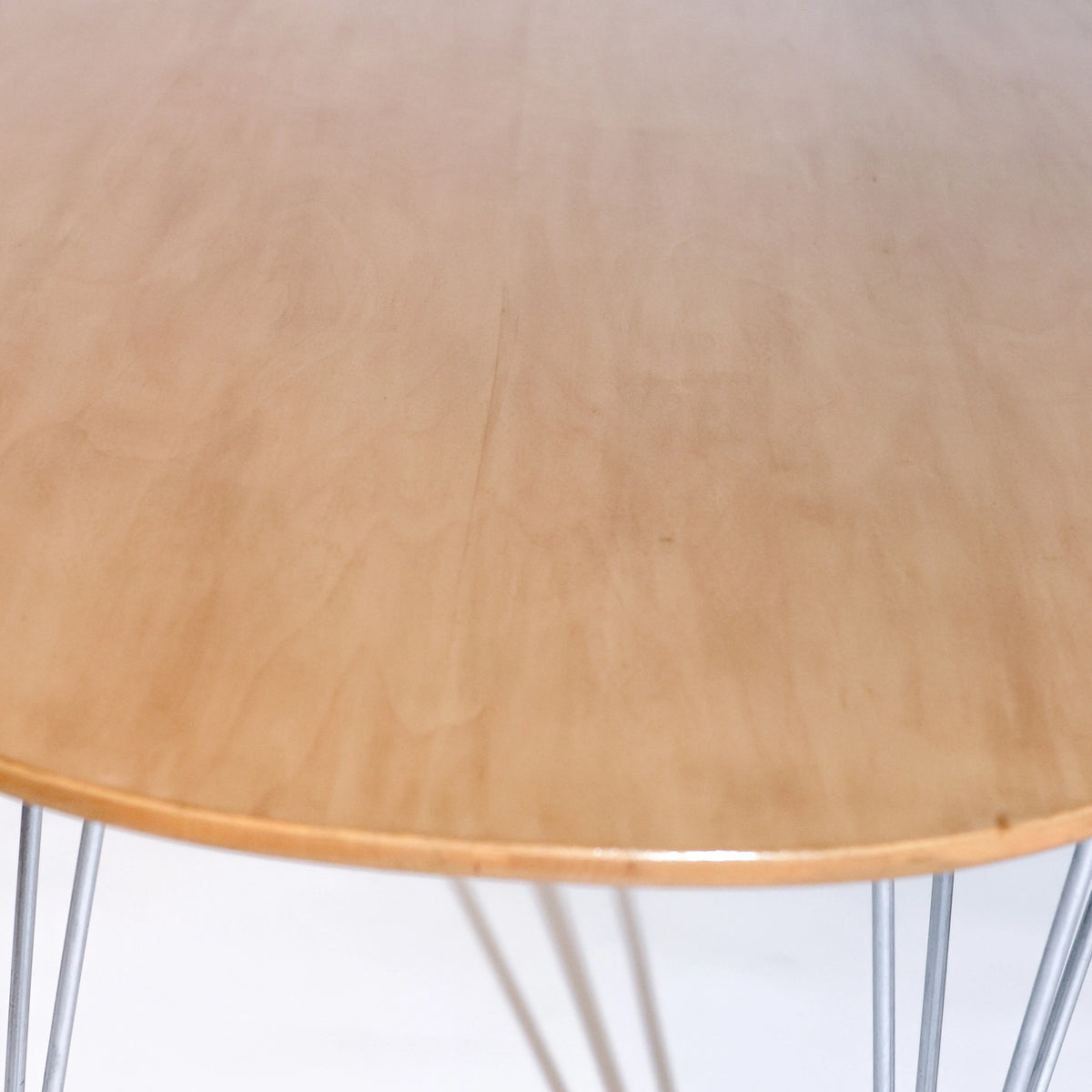Mesa de comedor vintage Super-Ellipse de Piet Hein, Bruno Mathsson y Arne Jacobsen para Fritz Hansen, abedul de Carelia