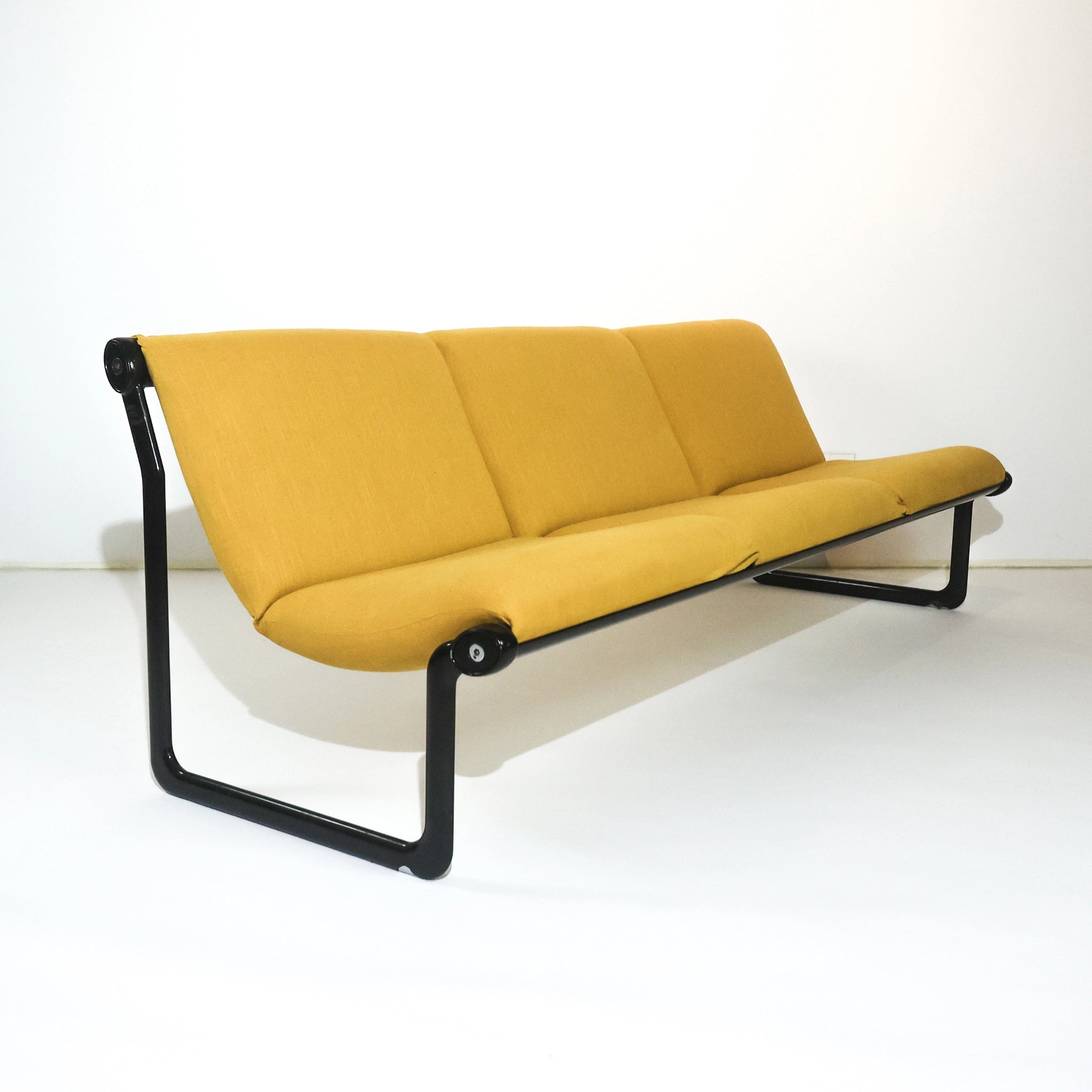 Yellow Three- seater "Sling" Sofa, Knoll, 1970s